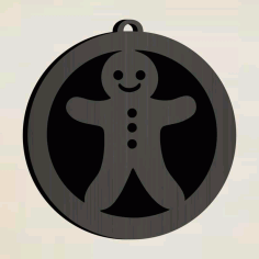 Wooden Gingerbread Man Christmas Ornament Free Vector, Free Vectors File