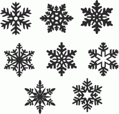 Christmas Snowflakes Stencils Set Free Vector, Free Vectors File