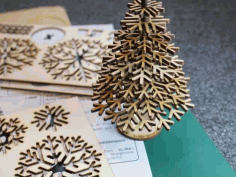 Snowflake Christmas Decoration Tree Free Vector, Free Vectors File