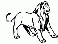 Lion Animal Mascot Free Dxf File, Free Vectors File