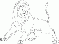 Lion Animal Stencil Free Dxf File, Free Vectors File