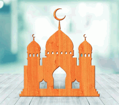 Laser Cut Muslim Islamic Model of Mosque Free Vector, Free Vectors File
