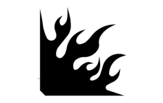 Flame Corner Design Free DXF File, Free Vectors File