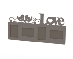 Love Frame Laser Cut Free DXF File, Free Vectors File