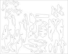 Frog Puzzle 3Mm Free DXF File, Free Vectors File