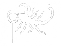 Scorpion Free DXF File, Free Vectors File