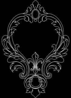 Mirror Frame 0555 Free DXF File, Free Vectors File