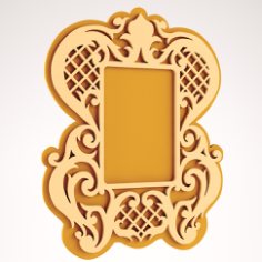 Decorative Mirror Frame Free DXF File, Free Vectors File
