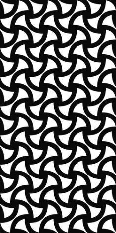 Monochrome Seamless Curved Shape Pattern Free DXF File, Free Vectors File