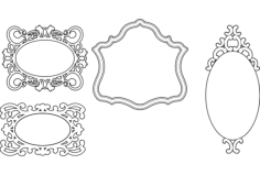 Mirror Frames Simple Designs Free DXF File, Free Vectors File