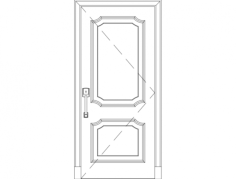 Solid Wood Door Free DXF File, Free Vectors File