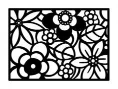 Abstract Flower Art Free DXF File, Free Vectors File