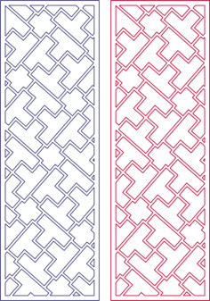 Vector Modern Abstract Geometry Tetris Pattern Free DXF File, Free Vectors File