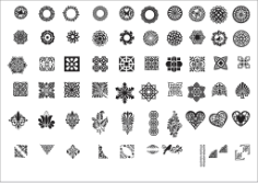 Diverse Patterns Collection Free DXF File, Free Vectors File
