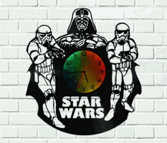 Star Wars Clock and Storm Troopers Free Vector, Free Vectors File