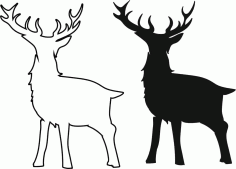 Deer Silhouette Free Vector, Free Vectors File