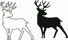 Deer Silhouette Clipart Free Vector, Free Vectors File