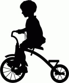 Baby Bicycle Silhouette Free Vector, Free Vectors File