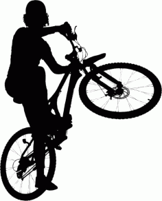 Bicyclist Silhouette Free Vector, Free Vectors File