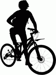 Boy Bicyclist Silhouette Free Vector, Free Vectors File