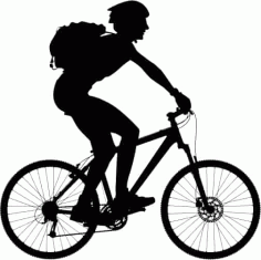 Bicycle Riding Silhouette Free Vector, Free Vectors File