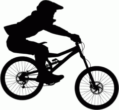 Bicyclist Stunt Silhouette Free Vector, Free Vectors File