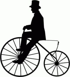 Old Bicycle Silhouette Free Vector, Free Vectors File