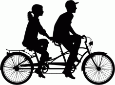 Double Seat Bicycle Silhouette Free Vector, Free Vectors File