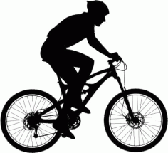 Cyclist Silhouette Free Vector, Free Vectors File