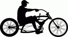 Modified Bicycle Silhouette Free Vector, Free Vectors File