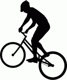 Jumping Bicycle Silhouette Free Vector, Free Vectors File
