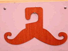 Mustache Shaped Clothes Hanger Free Vector, Free Vectors File