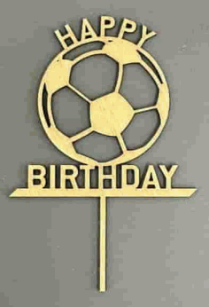 Birthday Cake Soccer Topper Free Vector, Free Vectors File