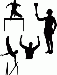Sport Silhouettes Free Vector, Free Vectors File