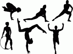 CrossFit Training Silhouettes Free Vector, Free Vectors File