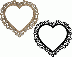 Heart Decorated Frame Set Free Vector, Free Vectors File