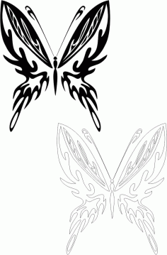 Butterfly Silhouette Sticker Free Vector, Free Vectors File