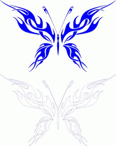 Tribal Butterfly Free Vector, Free Vectors File