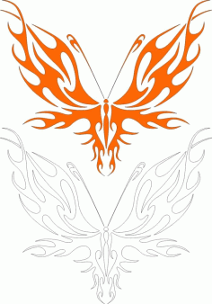Butterfly Tribal Art Free Vector, Free Vectors File