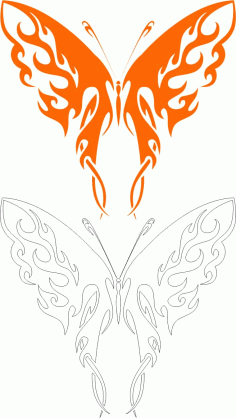 Butterfly Stencil Design Free Vector, Free Vectors File