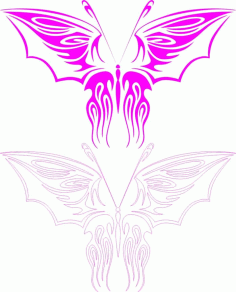 Butterfly Line Wall Art Free Vector, Free Vectors File