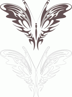Butterfly Tattoo Sticker Free Vector, Free Vectors File
