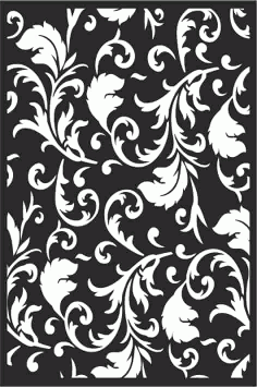 Decorative Swirl Floral Pattern Free Vector, Free Vectors File