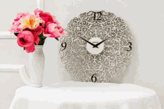 Stylish Ornament Clock Free Vector, Free Vectors File