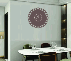3D Wall Clock Decoration for Dining Room Free Vector, Free Vectors File