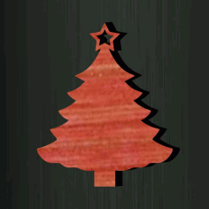 Laser Cut Wooden Christmas Tree Ornament Free Vector, Free Vectors File