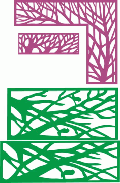 Tree in Frame Decorative Partition Panel Free Vector, Free Vectors File