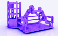 Boxing Ring Pen Holder Stand 3mm Free Vector, Free Vectors File