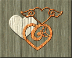 Decorative Heart Shape Topper Ornament Free Vector, Free Vectors File