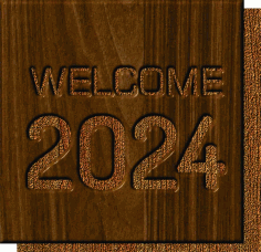 2024 Welcome Decorative Board Free Vector, Free Vectors File